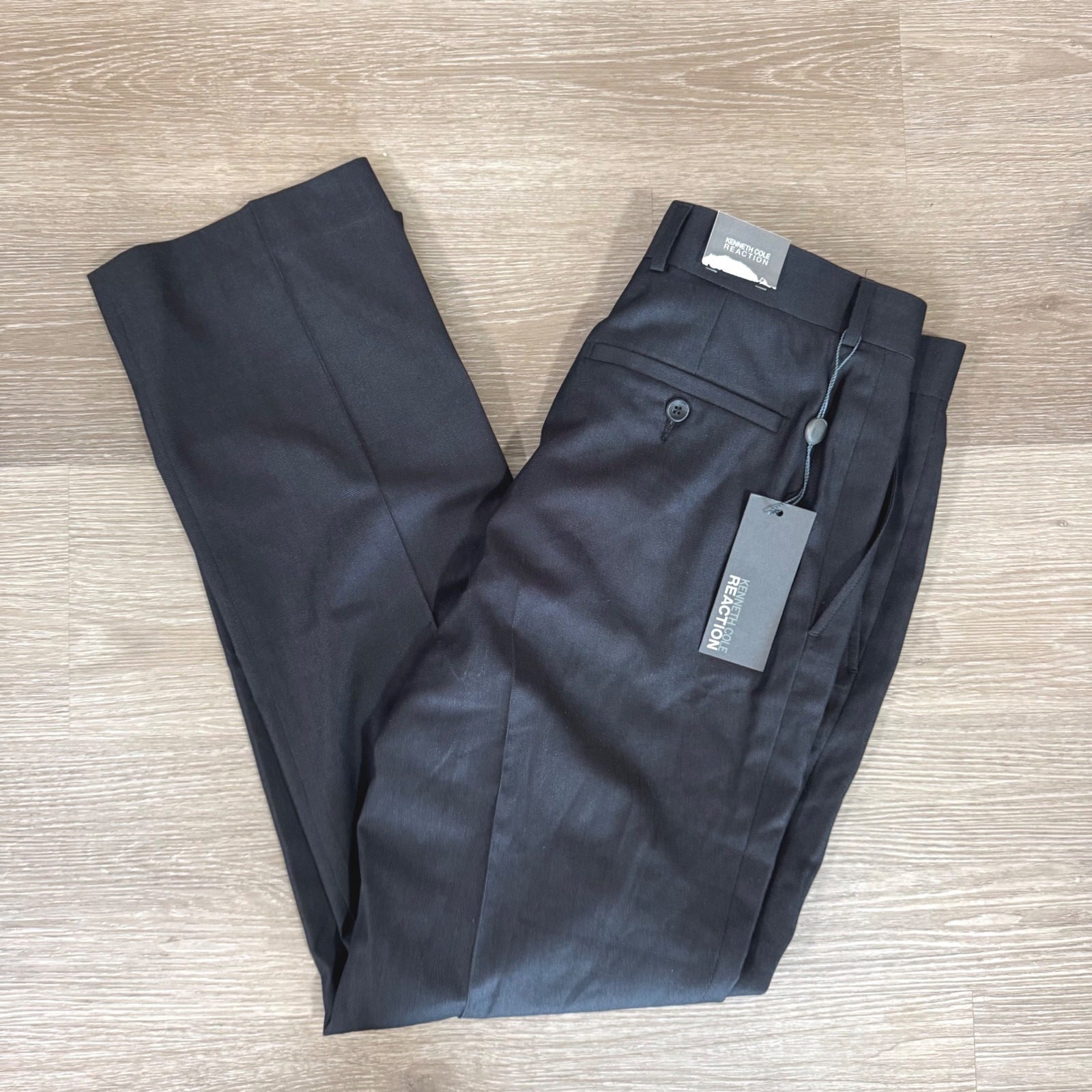 Nwt Kenneth Cole Reaction Suit Separates Pants Mens 32x32 Black Dress Trousers